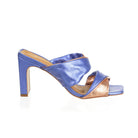 Gaia - Very Peri Metallic Block Heels - Juliana Heels