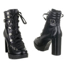 Elevation - Women’s Leather Black Ankle Boots - Juliana Heels