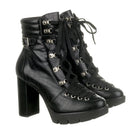Elevation - Women’s Leather Black Ankle Boots - Juliana Heels