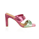 Gaia - Magenta Metallic Heels Sandals - Juliana Heels 