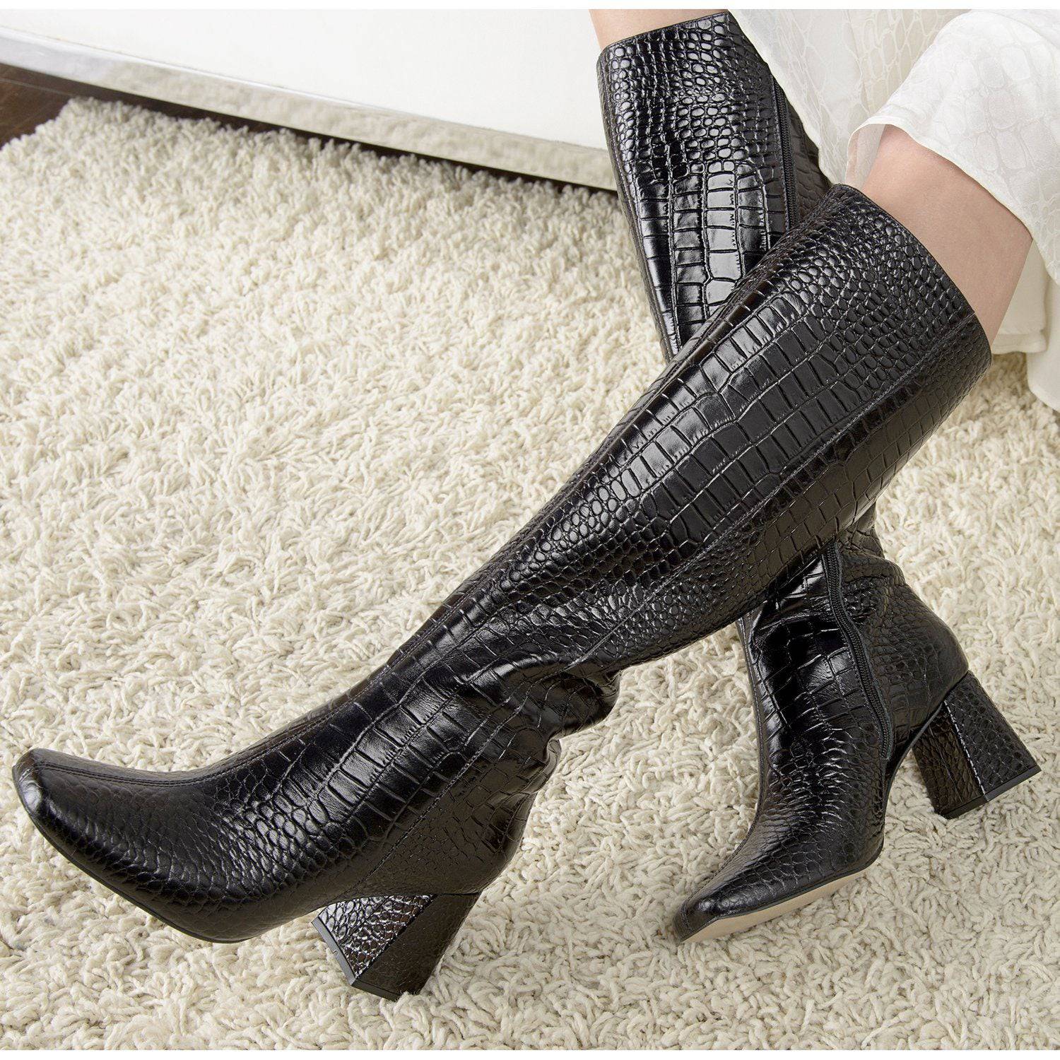 Sexy High Heel Black Pointed Boots for Women – www.soosi.co.in